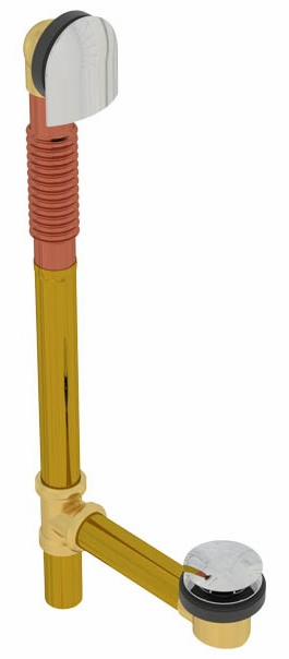 Clicker Brass Extended Offset Waste & Overflow