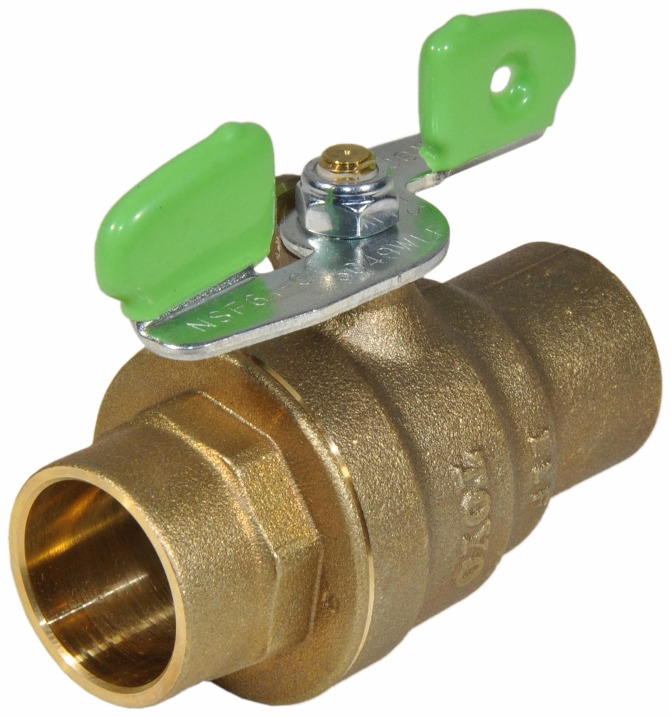 004-20323 RED-WHITE 5049W-LF 3/4 600WOG BRS-LF CXC FP BALL VALVE WING