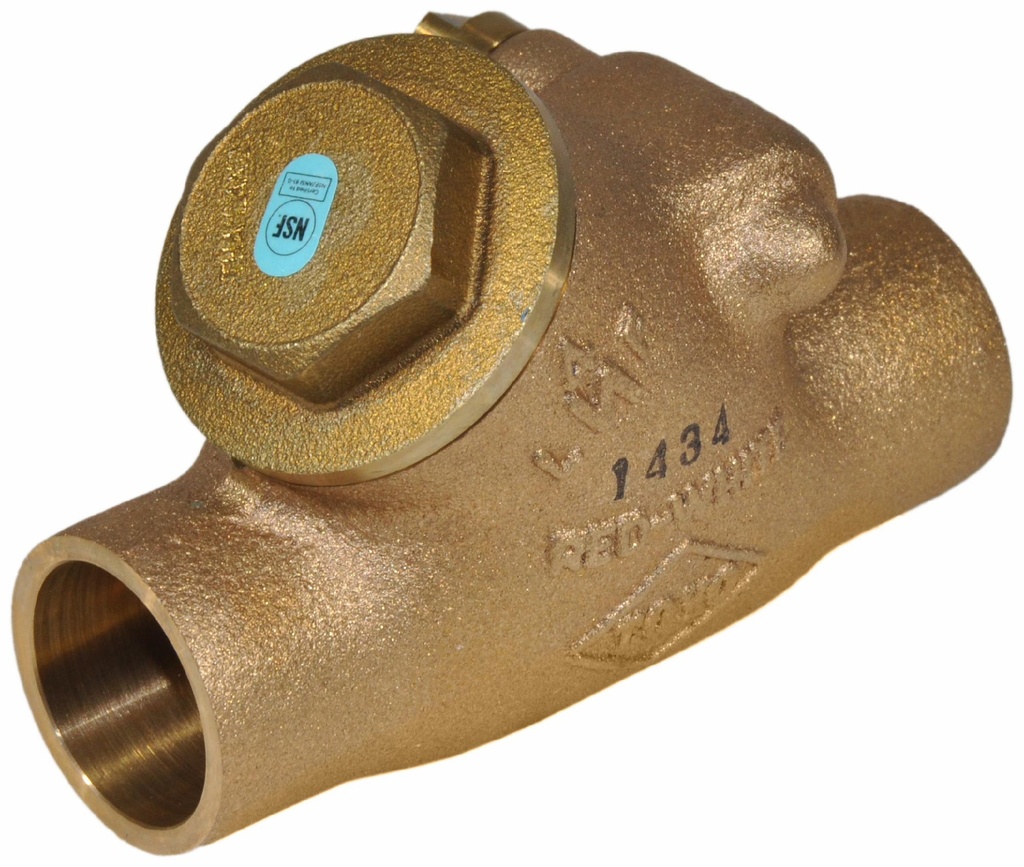 002-40887 RED-WHITE 237A-LF 1-1/2 CL125 BRZ-LF CXC SWING CHECK NSF-6