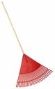Wide-Head Poly Leaf Rake - 30 Inch/30 Tines