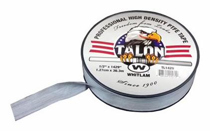 "TALON" PROFESSIONAL HIGH DENSITY GRAY PTFE TAPE - 1/2" x 1429"