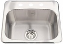 Steel Queen 19-1/8" 3-Hole 1 Bowl Drop-In Bar/Prep Sink