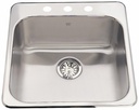 Steel Queen 20" 3-Hole 1 Bowl Drop-In Kitchen Sink