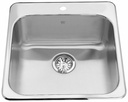 Steel Queen 20" 1-Hole 1 Bowl Drop-In Kitchen Sink
