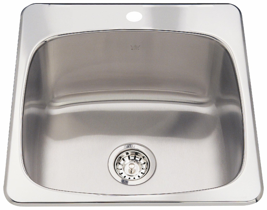Steel Queen 20-1/8" 1-Hole 1 Bowl Drop-In Laundry Sink