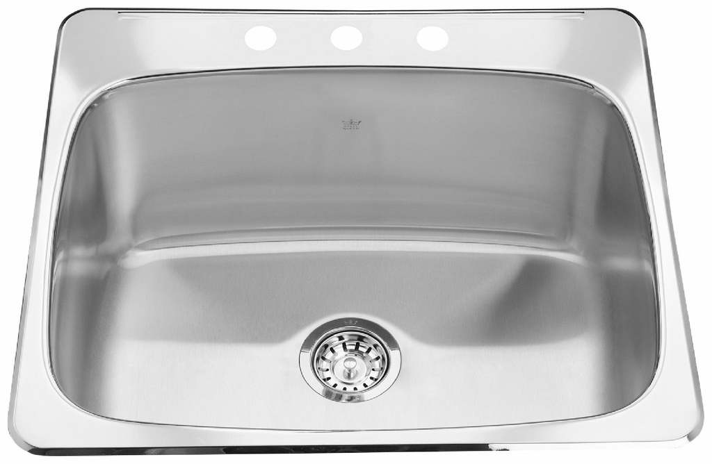 Steel Queen 25-5/8" 3-Hole 1 Bowl Drop-In Laundry Sink