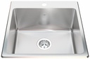 Steel Queen 20-1/8" 1-Hole 1 Bowl Drop-In Kitchen Sink