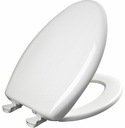 Elongated Easy-Clean Plastic Toilet Seat with STA-TITE Seat Fastening System