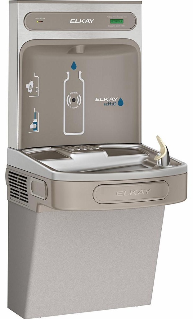 ezH2O Bottle Filler and Drinking Fountain Filtered Refrigerated with Single ADA Cooler