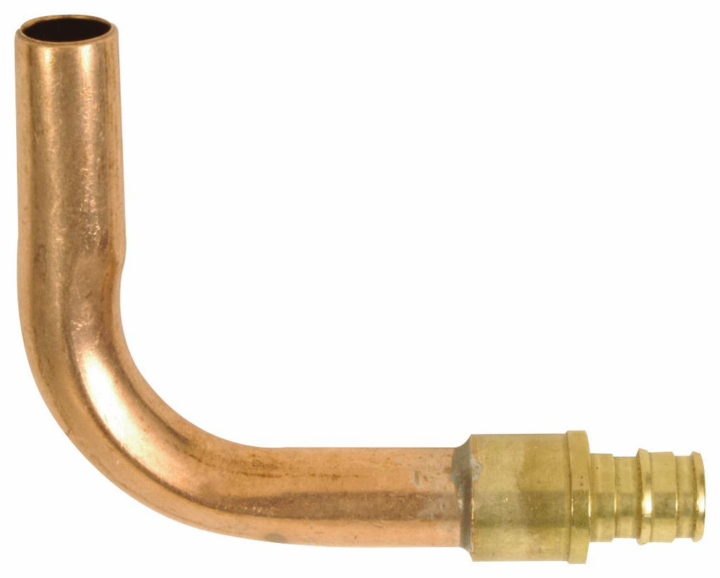 ProPEX LF Copper Tub Ell, 1/2" PEX LF Brass x 1/2" Copper (3" x 4")