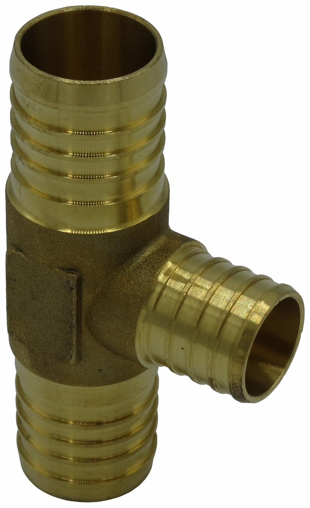 1-1/4" x 1" x 3/4" Brass Pex Tee NL