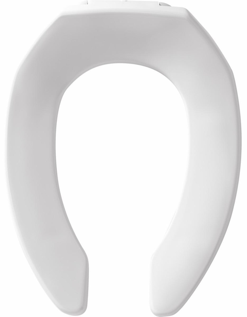 Elongated Commercial Plastic Open Front Toilet Seat less Cover