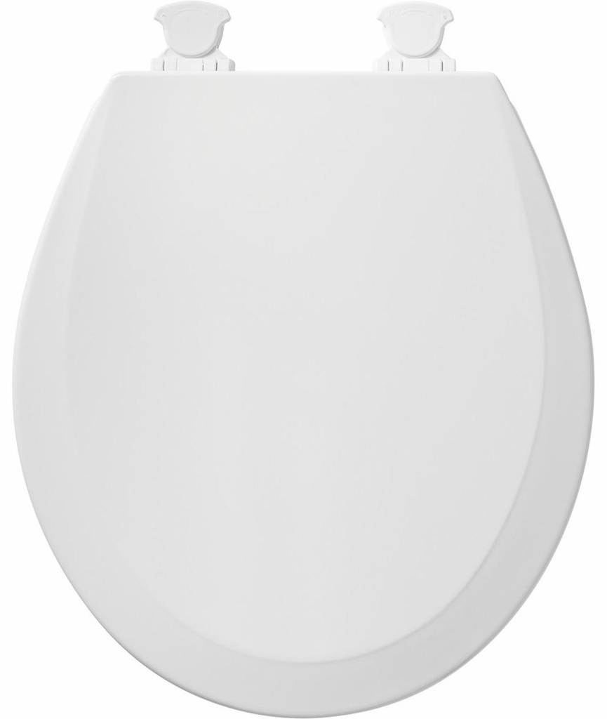 Round Enameled Wood Easy-Clean Toilet Seat with Cover