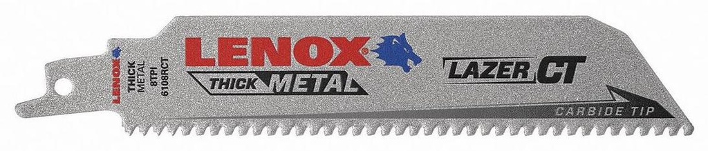 6"x1" Lazer CT Carbide Tipped Reciprocating Saw Blade (Each)