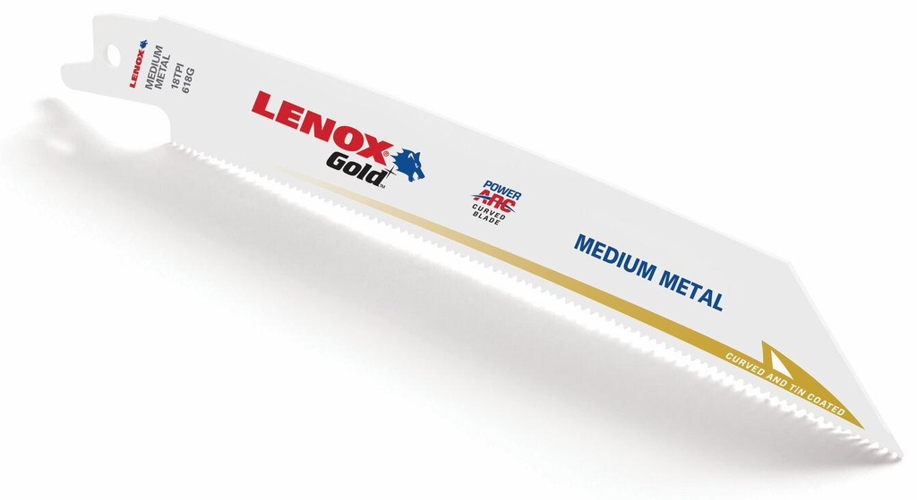 6"x3/4" 18TPI Gold Power Arc Medium Metal Cutting Recip (Each)