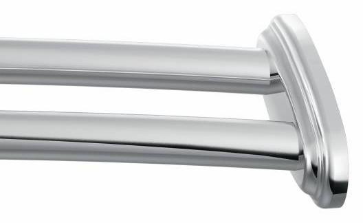 Curved Adjustable Double Shower Rod