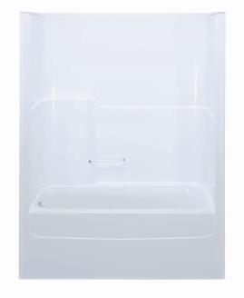 Bathcove 59-3/4" x 34-3/4" Tub and Shower with LH Drain