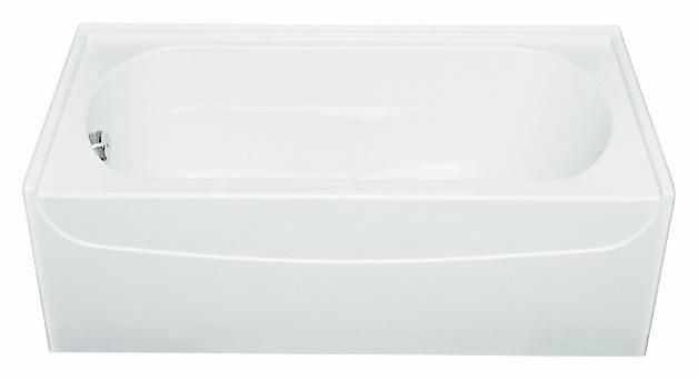 Hystar 60" LH Drain Oval Alcove Tub