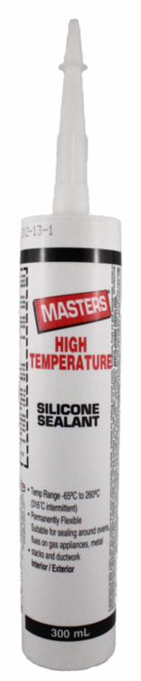 MASTERS Silicone Sealant Cartridge HIGH TEMP BLACK 300ml