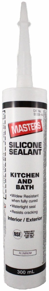 MASTERS Silicone Sealant Cartridge ALUMINIUM 300ml