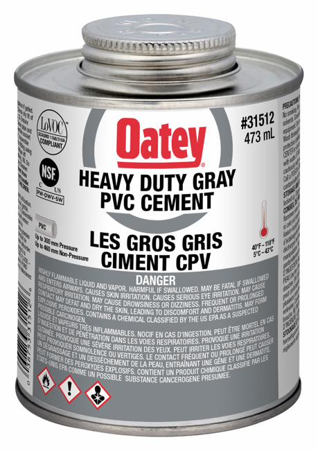473ml Heavy Duty PVC Cement Grey