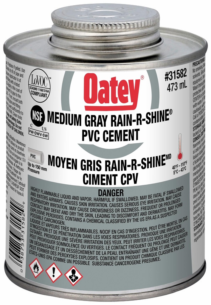 473ml Medium PVC Rain-R-Shine Cement Grey