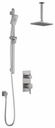 SquareOne TD2 Thermostatic Integrated Diverter Shower System with Vertical Ceiling Arm