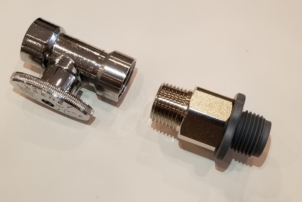 1/2" Straight Shutoff Valve Kit
