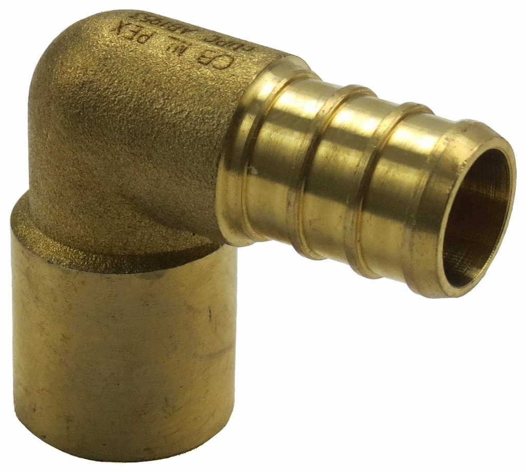 1/2" Brass Pex x Male Sweat 90 Elbow NL