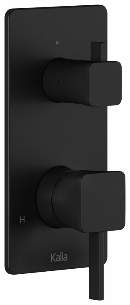 Square Trim for Pressure Balance with Volume Control Valve with 2-Way Integrated Diverter