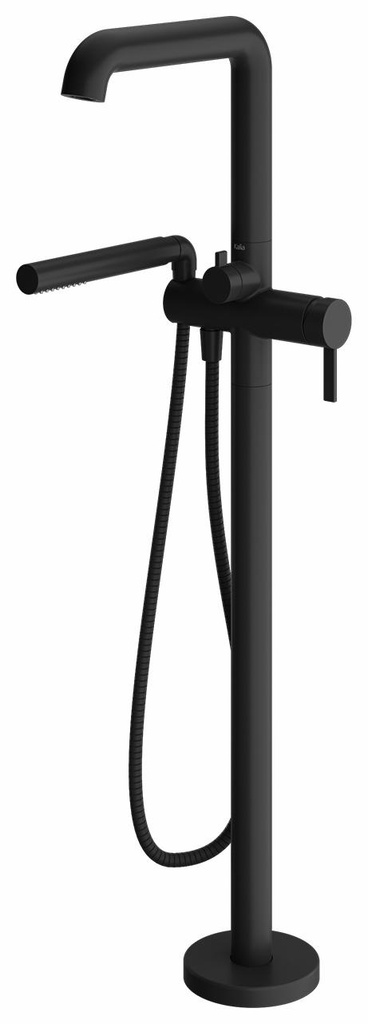 Basico Pressure Balance Floor Mount Tub Filler with Hand Shower