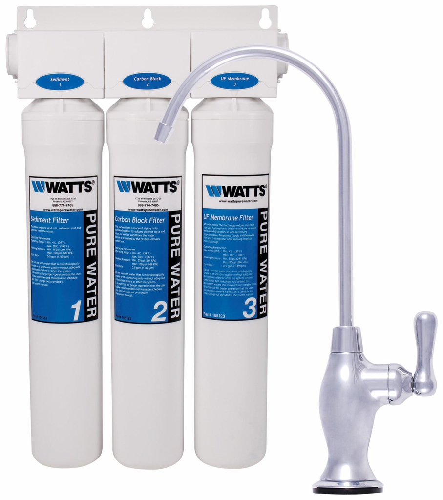 Three Stage Kwik-Change Uf PWDWUFKC3 Membrane Filtration System
