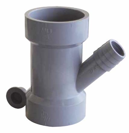 1 1/2"x1 1/2"x3/4" PVC DWV DISHWASHER WYE HxHxHOSEBARB SYSTEM XFR