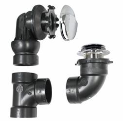 ABS Clicker Waste & Overflow Kit Adjustable Angle