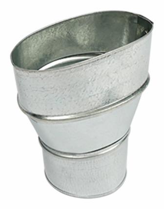 4" Oval to 3" Round Duct Adapter for WhisperValue Line