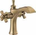 Dorval Single Hole Monoblock 2-Handle (Cross) Bathroom Faucet