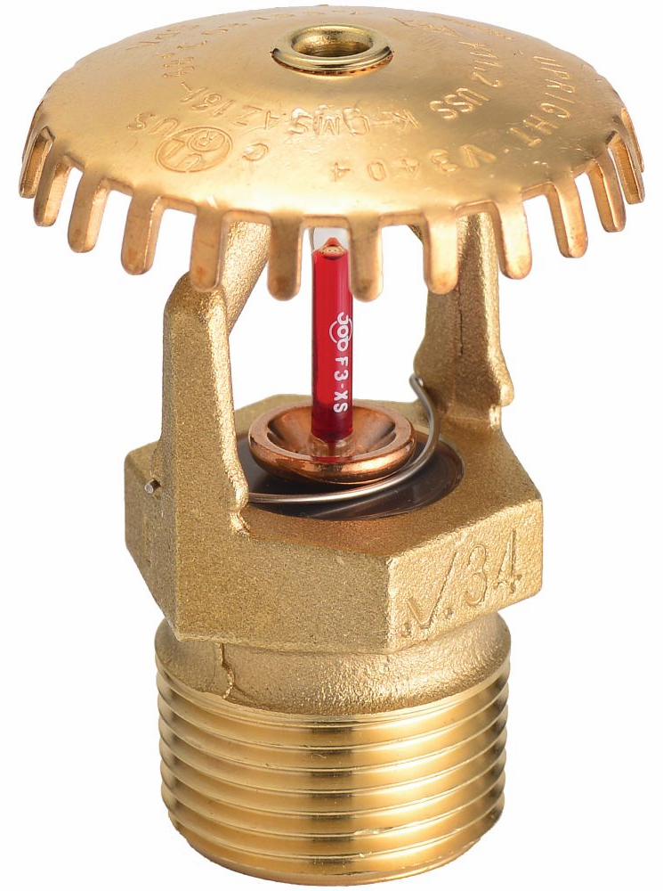 3/4" Quick Response 155F K11.2 Upright Sprinkler Head Brass with V9 Coupling FireLock V3404