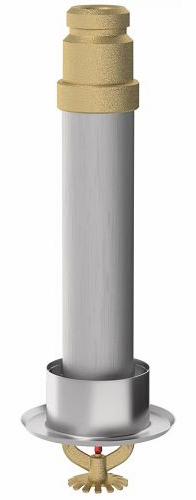 1" Quick Response Dry 200F K5.6 Sleeve Pendent Sprinkler 18" FireLock V3606