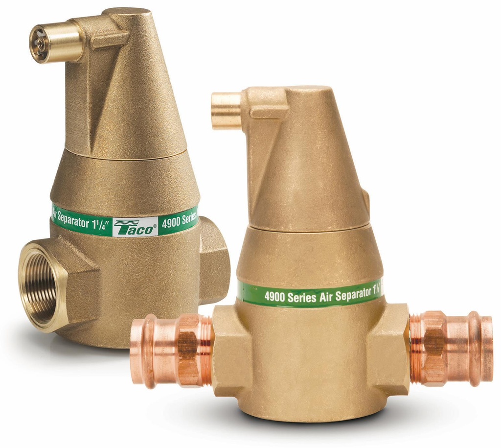 3/4" Press 4900 Series Microbubble Air Separator, Bronze Body
