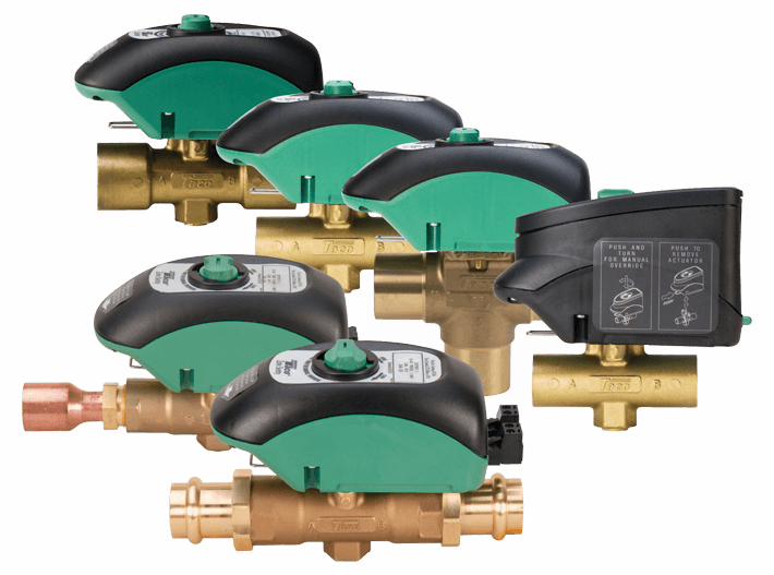 3/4" Normally closed, Brass body, Electronic Zone Valve -24V with end switch