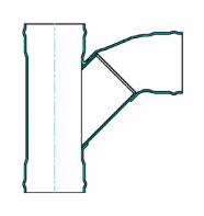 TEE WYE SWR 08x08x04 GGG