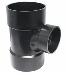 102144 ABS DWV 6X6X4" SAN TEE HXHXH BLK CANPLAS