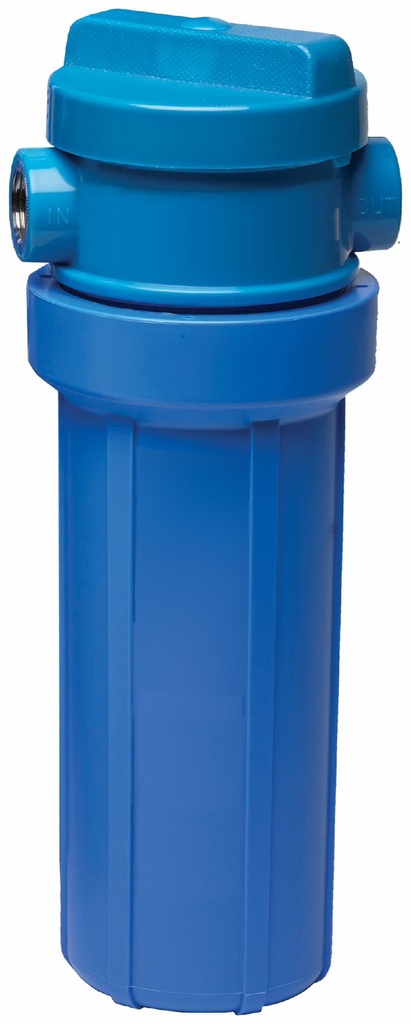 WVIH34SS 2.5"x10" Blue Housing with SS Threads, 3/4", Valve-in-Head