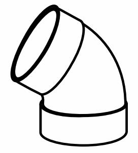 1 1/2 CC 60 ELBOW DWV WROT