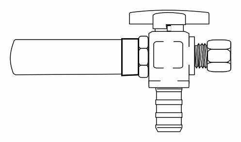 1/2 PEXx3/8OD 90o CP VLV W/H.ARR. L.F.