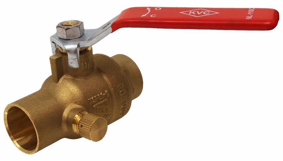 3/4 CXC BRS BALL VALVE W/DRN 600WOG