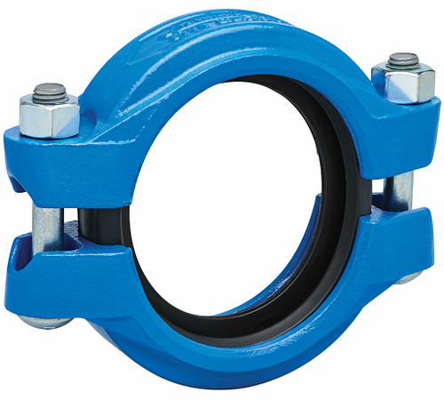 2" QuickVic Installation Ready Flexible Coupling Potable Water SS Blue Style 877N