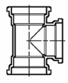 18 PVC GASKET STRAIGHT SEWER T GXGXG