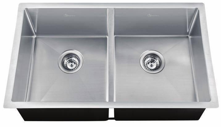 2 Bowl Undermount Stainless Steel Sink 20ga