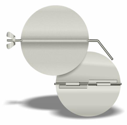 16" Commercial Pipe Damper 22ga